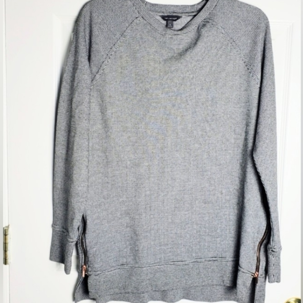 The Limited Light Gray Waffle Knit Top